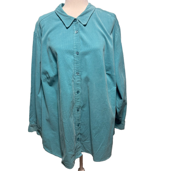 Vintage Croft & Barrow Mens 3X Button Down Shirt Corduroy Cotton Casual Basic - Picture 1 of 7